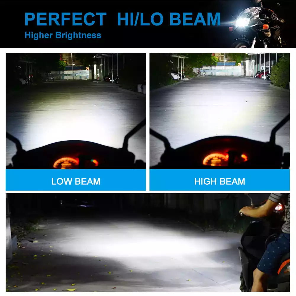 All in One Fan High Low Beam Car Lights H4 120W 12000lm LED Moto
